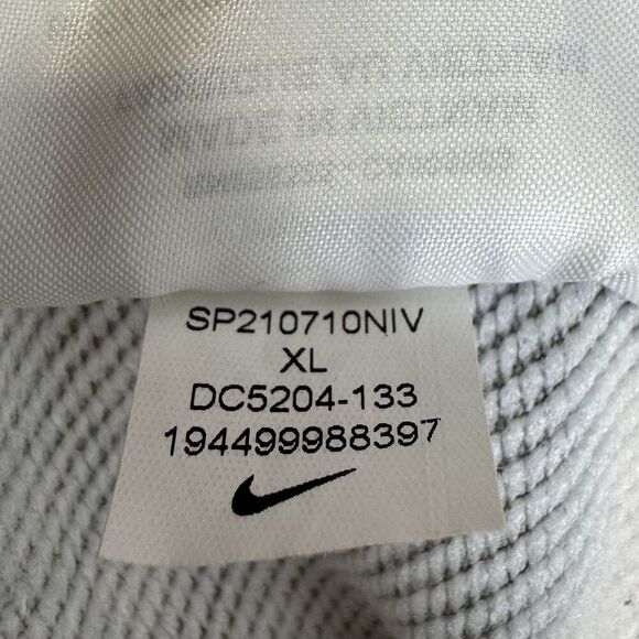 Nike Womens Standard Issue Hoodie XL Paint Splatter Gray Zip Pocket FLY Logo - Picture 8 of 9